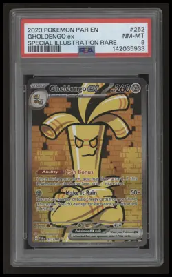 Pokemon - Gholdengo ex - Paradox Rift - 252/182 - SIR - PSA 8 - Image 1
