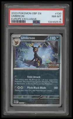 Pokemon - Umbreon - Obsidian Flames Stamped - Promo - 130/197 - PSA 8 #1 - Image 1