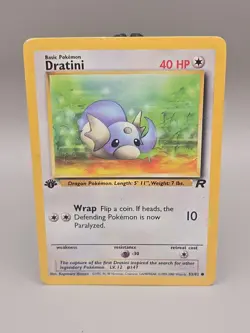 1st Edition Dratini 53/82 Team Rocket Set Rare Vintage Pokemon Card - Image 1