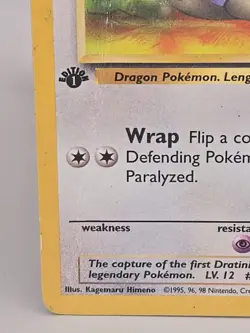 1st Edition Dratini 53/82 Team Rocket Set Rare Vintage Pokemon Card - Image 5