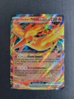 Team Rocket's Moltres Ex 31/182 Pokemon TCG S&V Destined Rivals Double Rare Holo - Image 2