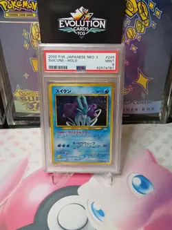 Pokemon TCG PSA 9 Suicune Neo 3 #245 Neo Revelation Japanese MINT Holo - Image 1