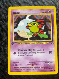 Pokemon TCG - Natu 59/75 [1st Ed] - Neo Discovery - LP - Image 1