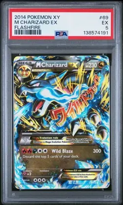 2014 POKEMON XY FLASHFIRE #69 M CHARIZARD EX PSA 5 (191 - Image 1