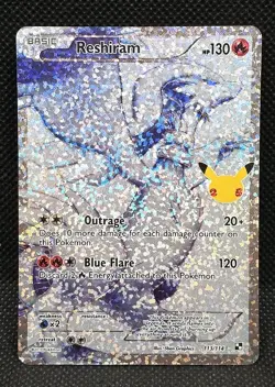 Reshiram 113/114 Celebrations: Classic Collection Holo 2021 Pokemon - Image 1