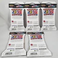 Lot of 5 Pokemon Mixed TCG Sword and Shield Battle Styles Booster Packs - Sealed - Image 3