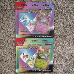 lot of 2 Pokemon Scarlet & Violet PRISMATIC EVOLUTIONS Tech Sticker Collection - Image 5