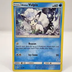 Alolan Vulpix 21/145 Pokemon TCG Alolan Sandslash & Alolan Ninetales NM/M - Image 1