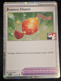 Bravery Charm 173/193 Cosmos Holo Play! Prize Pack Series Stamped Promo Pokemon - Image 1