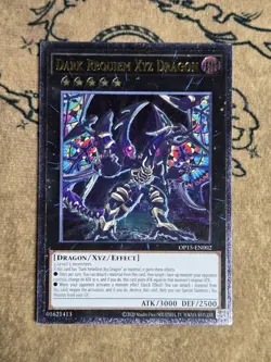 Yugioh Dark Requiem Xyz Dragon OP15-EN002 Unlimited Ultimate Rare NM - Image 1