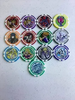 YuGiOh - Duel Links Poker Chips - Lot of 13 - Tournament Prize - Ex. Condition - Image 1