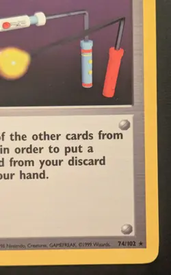 Pokemon Item Finder 74/102 Base Set Rare WOTC 1999 Vintage LP - Image 4