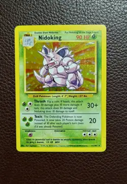 Pokemon TCG Nidoking 11/102 Holo WOTC: Base Set - Image 1