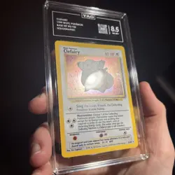 CLEFAIRY 1999 WOTC POKEMON #5/102 BASE SET HOLO TAG 8.5 🔥 - Image 4