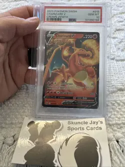 Pokemon TCG: 2023 Charizard V 018/159 Sword & Shield Crown Zenith Holo PSA 10 - Image 1