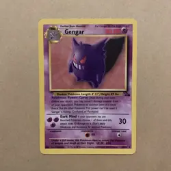 Pokemon TCG Gengar 20/62 Fossil Non-Holo Rare LP-MP Condition - Image 1