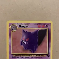 Pokemon TCG Gengar 20/62 Fossil Non-Holo Rare LP-MP Condition - Image 2