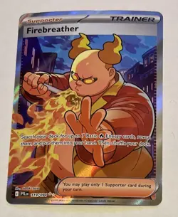 Pokemon Phantasmal Flames Firebreather 119/094 Full Art Trainer Ultra Rare NM - Image 1