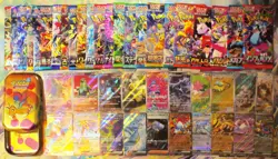 Rare Pokemon Custom Japanese Mini Tin: 1x Booster Pack 2x AR 2x SR + EX's - Image 1