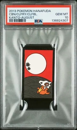 2013 POKEMON HANAFUDA KANTO AUGUST CLEFABLE/CLEFAIRY/CUBONE PSA 10 - Image 1