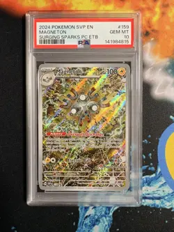 2024 POKEMON BLACK STAR PROMO MAGNETON #159 POKEMON CENTER SURGING ETB PSA 10 - Image 1