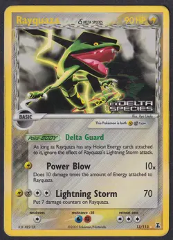 Pokemon Rayquaza 13/113 Reverse Holo EX Delta Species - Image 1