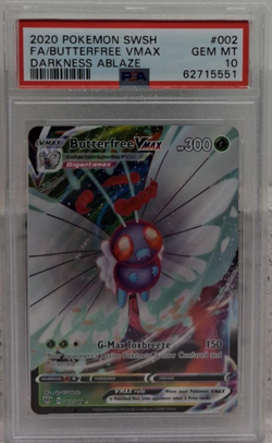 2020 Pokemon SWSH FA/Butterfree VMAX Darkness Ablaze PSA10 - Image 1