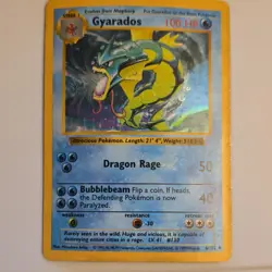 Pokemon Gyarados Base Set Holo Rare 6/102 100 HP Stage 1 Wizards 1999 English - Image 1
