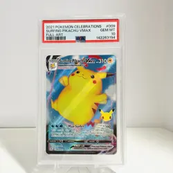 Surfing Pikachu VMAX *PSA 10* #009/025 Celebrations Pokemon TCG - Image 1