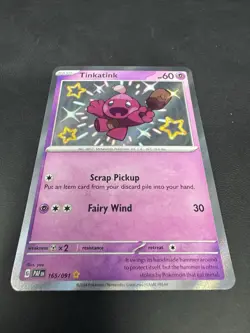 Pokemon Tinkatink 165/091 SV: Paldean Fates Holo Shiny NM - Image 2