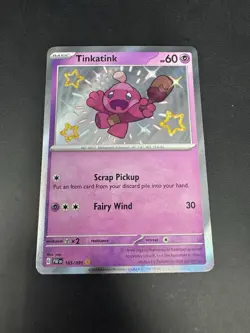 Pokemon Tinkatink 165/091 SV: Paldean Fates Holo Shiny NM - Image 3