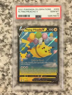2021 Pokemon Celebrations Flying Pikachu V 006 PSA 10 Gem Mint - Image 1