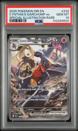 2025 Pokemon S&V Destined Rivals Cynthia's Garchomp ex PSA 10 #232/182 - Image 1