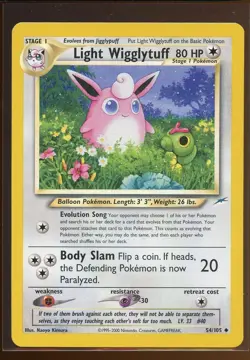 Light Wigglytuff Uncommon 54/105 Ex Unlimited Neo Destiny Pokemon - Image 3