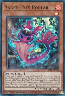 Yugioh - Snake-Eyes Poplar - Limited Edition Ultra Rare NM - Free Holo - Image 1