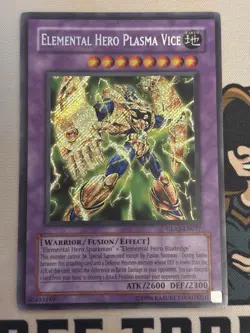 Elemental HERO Plasma Vice GLAS-EN037 Unlimited Secret Rare YuGiOh! NM - Image 2