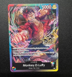 ONE PIECE TCG MONKEY D. LUFFY RARE 3RD ANNIVERSARY PROMO ALT ART NM - Image 1