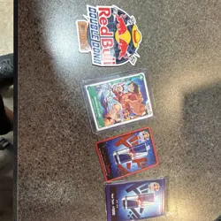 Bandai One Piece CCG Red Bull Double Don!! Promo Don!! Luffy 3 Card Lot - Image 1