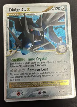 Dialga G LV.X 122/127 Platinum Rare Holo LV.X Pokemon TCG Level Up Card Stock - Image 1