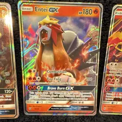 Pokemon Zygarde GX, Entei GX, Turtonator GX Holo Card Lot 3 Cards English - Image 3