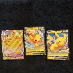 Pokemon Pikachu V & Pikachu VMAX Promo Holo Regular Card Lot 3 Cards English - Image 1