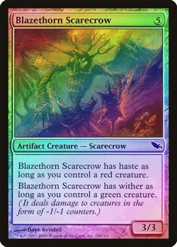 Blazethorn Scarecrow FOIL Shadowmoor PLD Artifact Common MAGIC CARD ABUGames - Image 1
