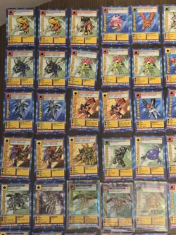 Digimon Trading Card Lot of 91 Digi Battle Series Some 1st Edition and Holos '99 - Image 2