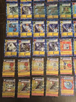 Digimon Trading Card Lot of 91 Digi Battle Series Some 1st Edition and Holos '99 - Image 4