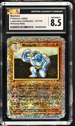 Machoke Legendary Collection 51/110 Reverse Holo Pokemon Card CGC 8.5 - Image 1