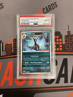 PSA 10 Umbreon Gamestop Obsidian Flames Promo 130 GEM MINT Graded Pokemon Card - Image 1