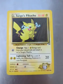 Lt. Surge's Pikachu Gym Heroes 081/132 MP-LP Card - Image 1