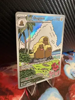 Alolan Dugtrio 208/191 Illustration Rare Surging Sparks Pokemon Card NM - Image 3
