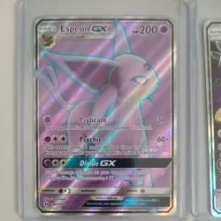 Pokemon TCG Espeon GX Full Art Ultra Rare Sun & Moon 140/149 plus 3 other cards - Image 2