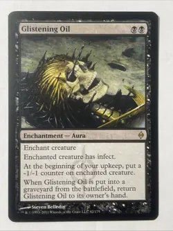 MTG 1x Glistening Oil # 62 New Phyrexia Modern Magic the Gathering Card x1 NM - Image 1